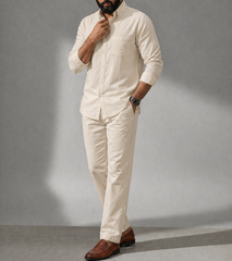 Terra Fit Shirt & Bottom Set Of Linen, Luxury And Style