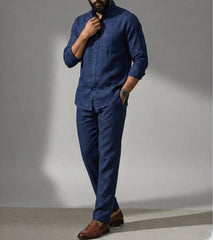 Terra Fit Shirt & Bottom Set Of Linen, Luxury And Style