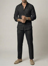 Signature shirt & Bottom Set Of Linen, Luxury And Style