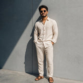 Terra Fit Shirt & Bottom Set Of Linen, Luxury And Style