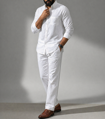 Terra Fit Shirt & Bottom Set Of Linen, Luxury And Style