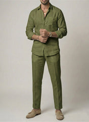 Signature shirt & Bottom Set Of Linen, Luxury And Style